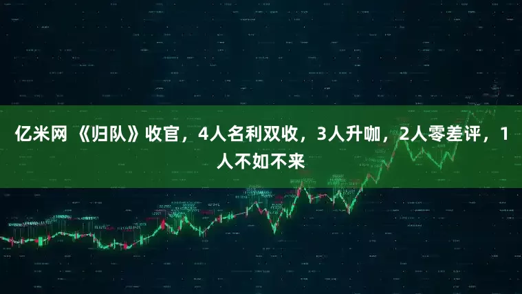 亿米网 《归队》收官，4人名利双收，3人升咖，2人零差评，1人不如不来